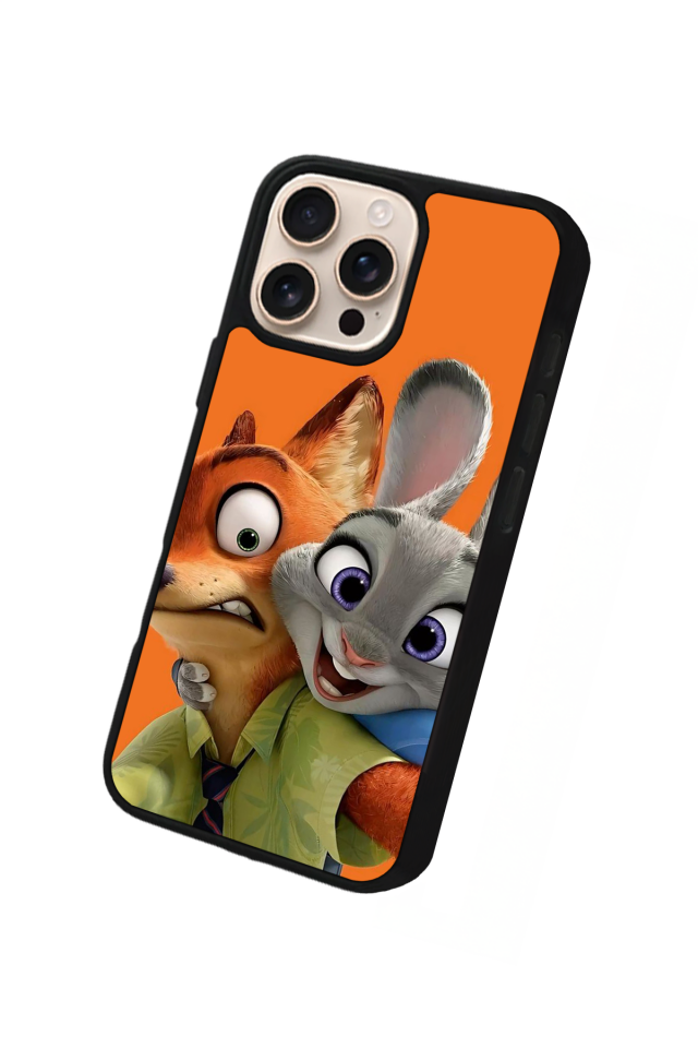 iPhone 15 Pro Uyumlu Zootropolis Tasarımlı Glossy Premium Kılıf