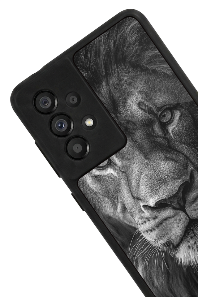 Samsung Galaxy A73 Uyumlu Aslan Tasarımlı Glossy Premium Kılıf
