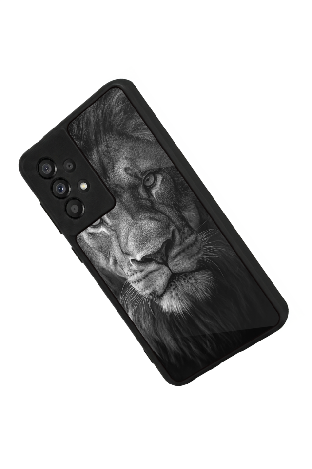 Samsung Galaxy A73 Uyumlu Aslan Tasarımlı Glossy Premium Kılıf