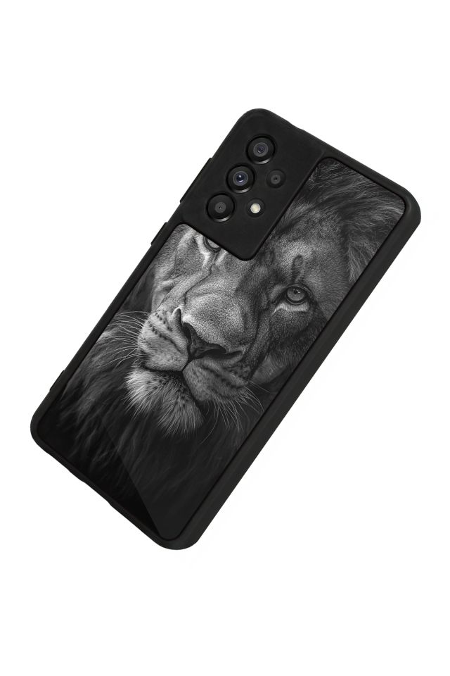 Samsung Galaxy A73 Uyumlu Aslan Tasarımlı Glossy Premium Kılıf