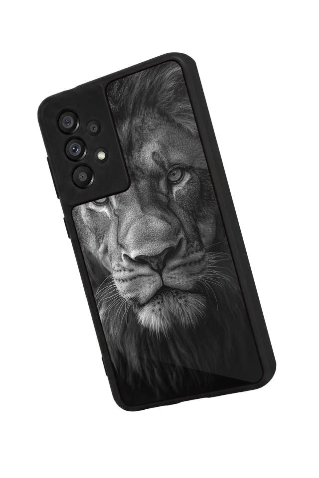 Samsung Galaxy A73 Uyumlu Aslan Tasarımlı Glossy Premium Kılıf
