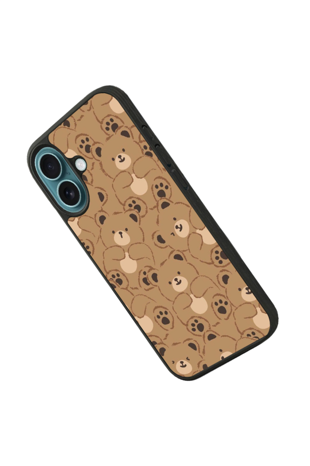 iPhone 16 Plus Uyumlu Ayı Tasarımlı Glossy Premium Kılıf