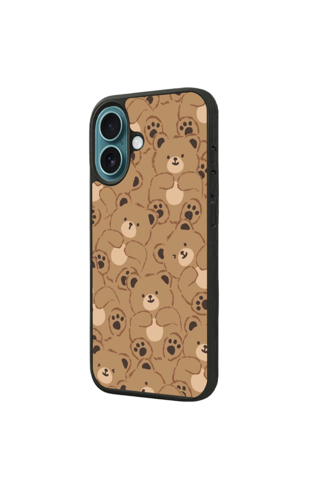 iPhone 16 Plus Uyumlu Ayı Tasarımlı Glossy Premium Kılıf