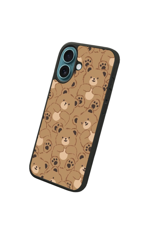 iPhone 16 Plus Uyumlu Ayı Tasarımlı Glossy Premium Kılıf