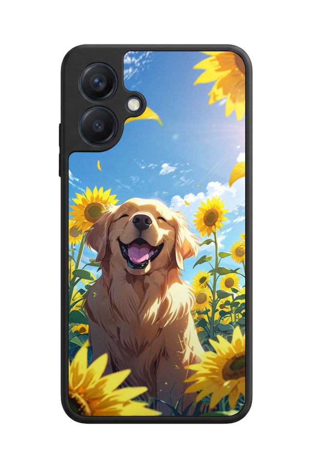 Samsung Galaxy A07 Uyumlu Golden Kopek Tasarımlı Glossy Premium Kılıf