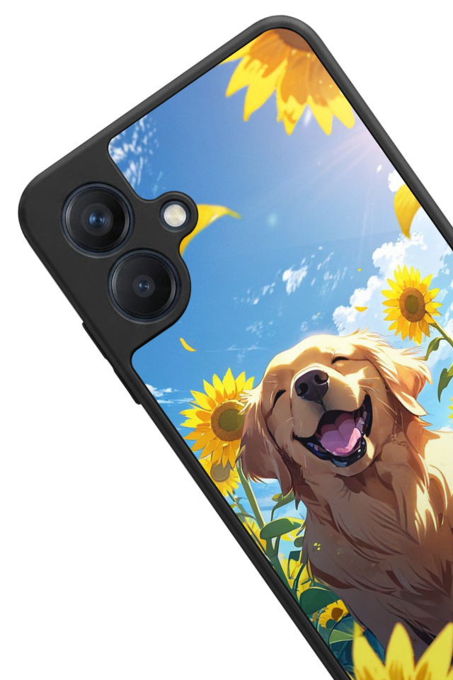 Samsung Galaxy A07 Uyumlu Golden Kopek Tasarımlı Glossy Premium Kılıf