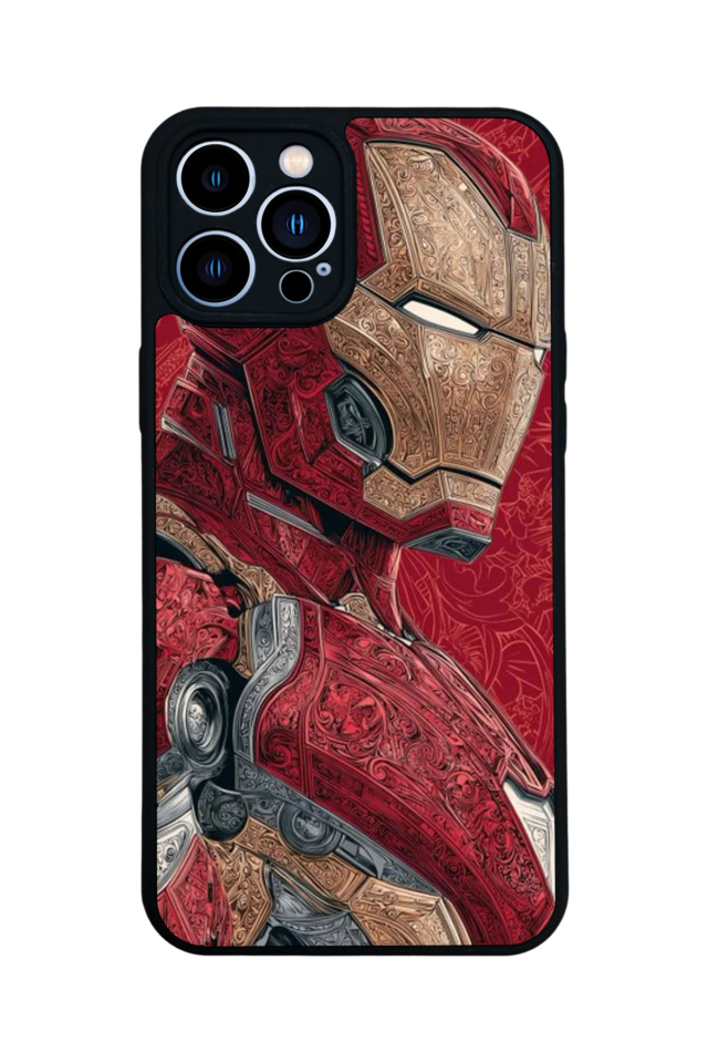 iPhone 12 Pro Max Uyumlu Iron Man ( Demir Adam ) Tasarımlı Glossy Premium Kılıf