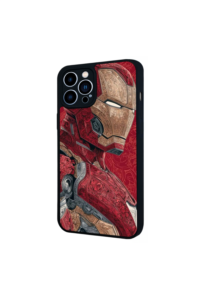 iPhone 12 Pro Max Uyumlu Iron Man ( Demir Adam ) Tasarımlı Glossy Premium Kılıf