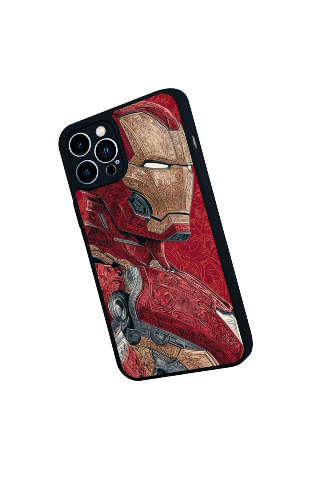 iPhone 12 Pro Max Uyumlu Iron Man ( Demir Adam ) Tasarımlı Glossy Premium Kılıf