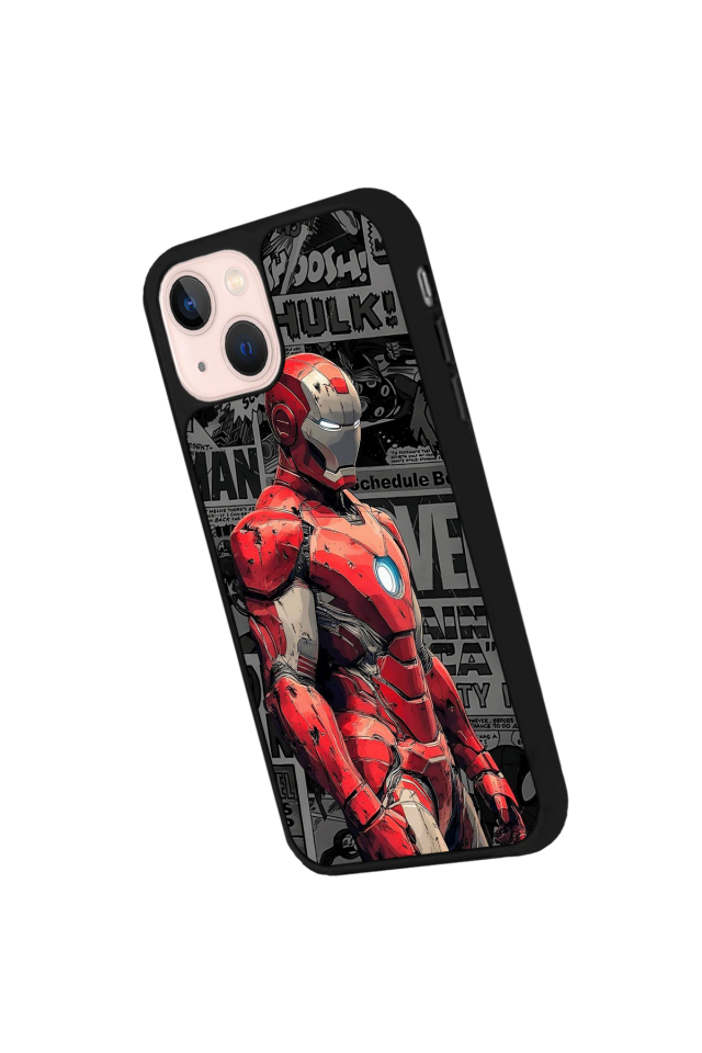 iPhone 13/14 Uyumlu  Iron Man ( Demir Adam ) Tasarımlı Glossy Premium Kılıf