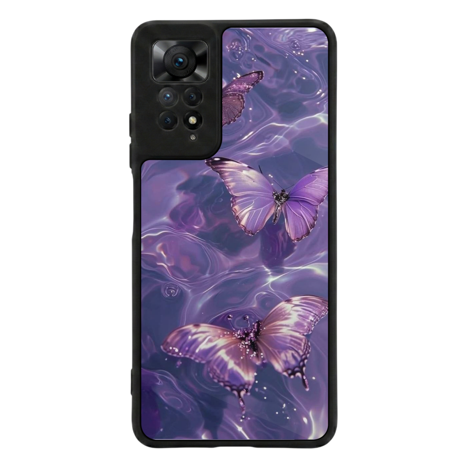 Xiaomi Redmi Note 12 Pro Uyumlu Kelebek Tasarımlı Glossy Premium Kılıf