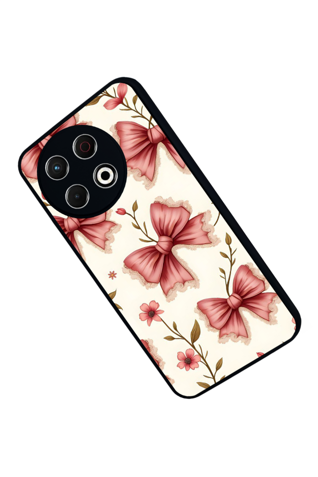 Tecno Spark 30 Pro Uyumlu Kurdele Tasarımlı Glossy Premium Kılıf