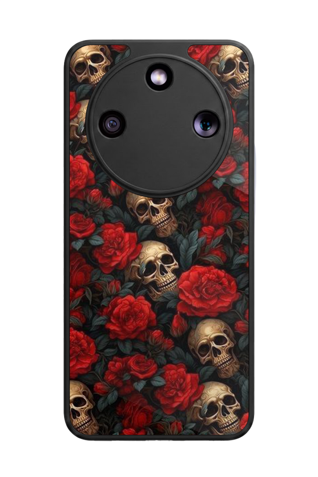 Honor Magic 8 Lite Uyumlu KuruKafa Tasarımlı Glossy Premium Kılıf
