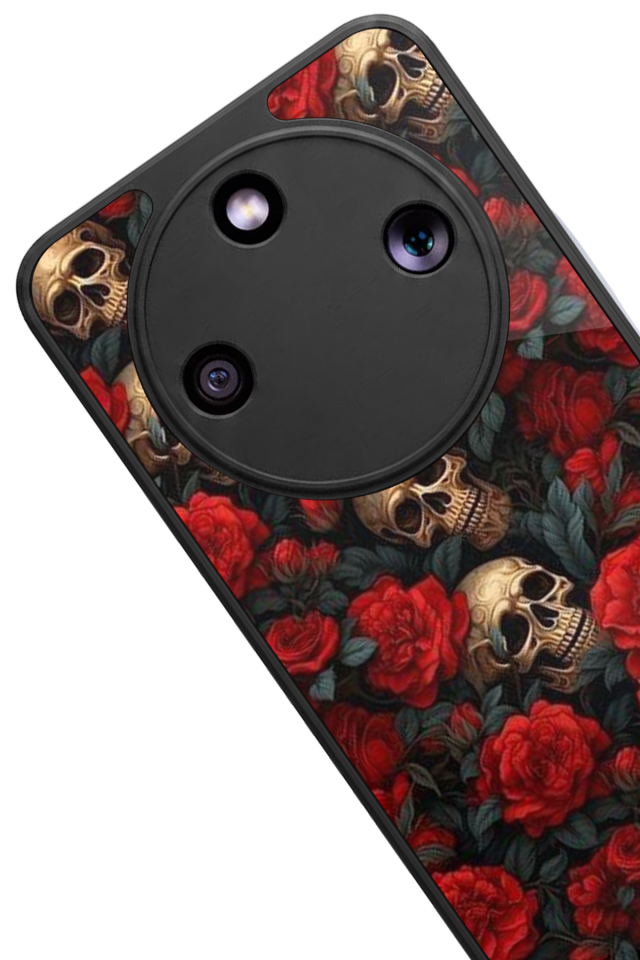 Honor Magic 8 Lite Uyumlu KuruKafa Tasarımlı Glossy Premium Kılıf