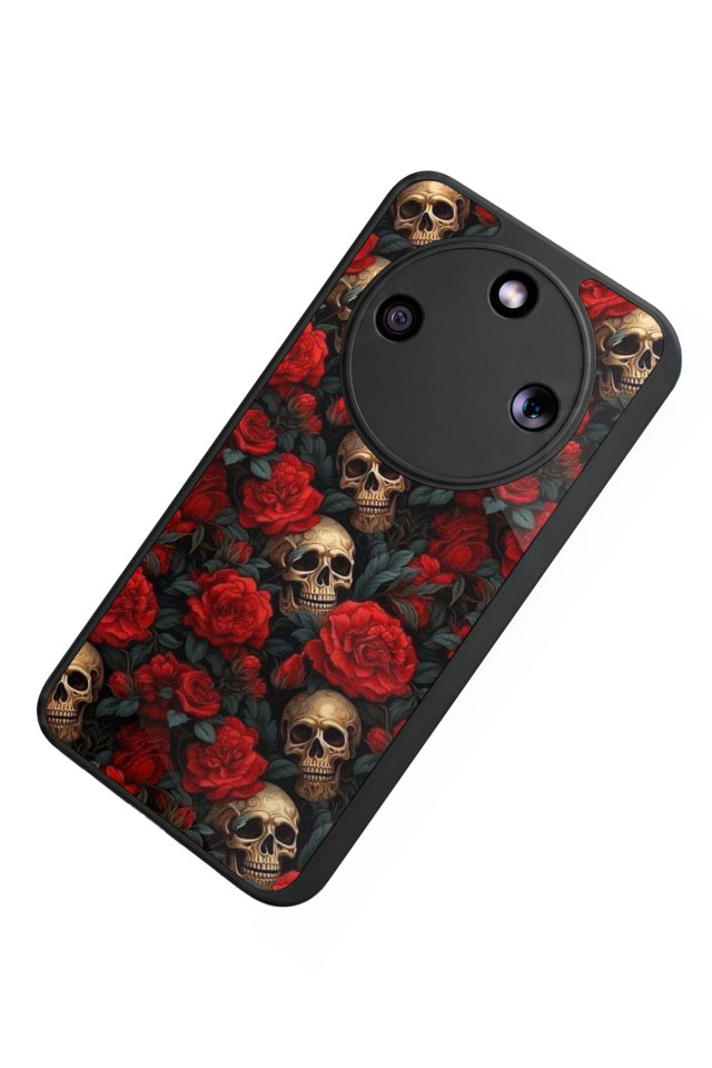 Honor Magic 8 Lite Uyumlu KuruKafa Tasarımlı Glossy Premium Kılıf