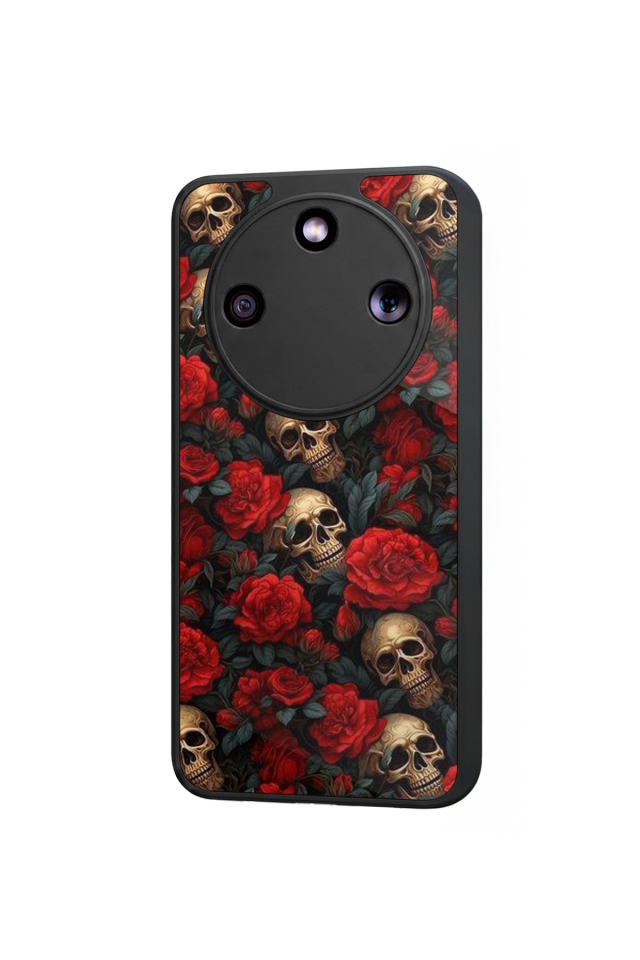 Honor Magic 8 Lite Uyumlu KuruKafa Tasarımlı Glossy Premium Kılıf