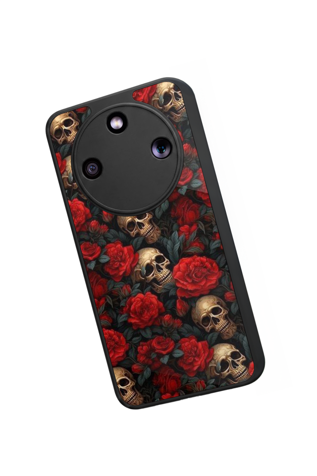 Honor Magic 8 Lite Uyumlu KuruKafa Tasarımlı Glossy Premium Kılıf