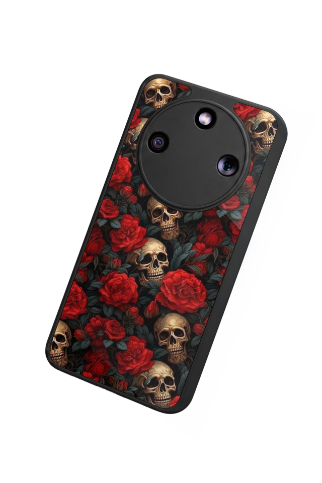 Honor Magic 8 Lite Uyumlu KuruKafa Tasarımlı Glossy Premium Kılıf