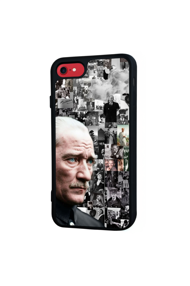 iPhone 8 Uyumlu Mustafa Kemal Ataturk Tasarımlı Glossy Premium Kılıf