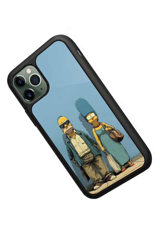 iPhone 11 Pro Max Uyumlu The Simpsons Tasarımlı Glossy Premium Kılıf