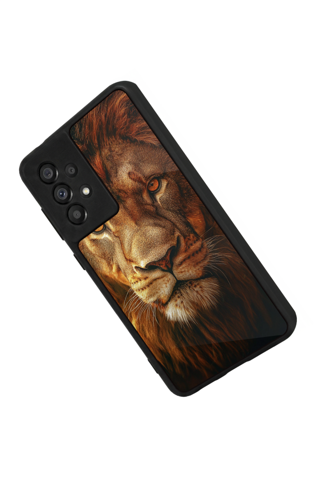 Samsung Galaxy A73 Uyumlu Aslan Tasarımlı Glossy Premium Kılıf