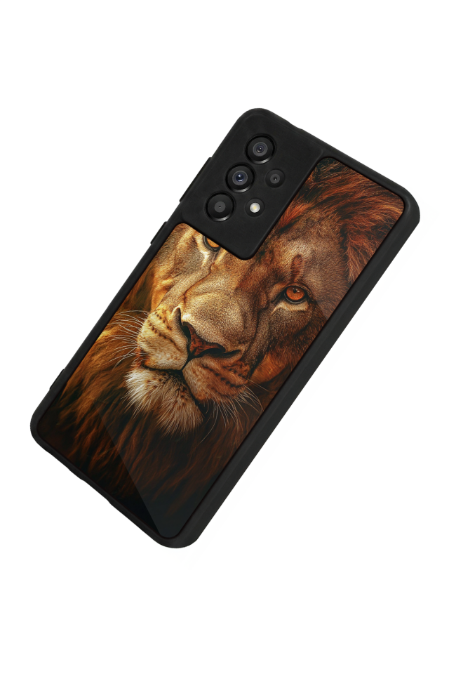 Samsung Galaxy A73 Uyumlu Aslan Tasarımlı Glossy Premium Kılıf