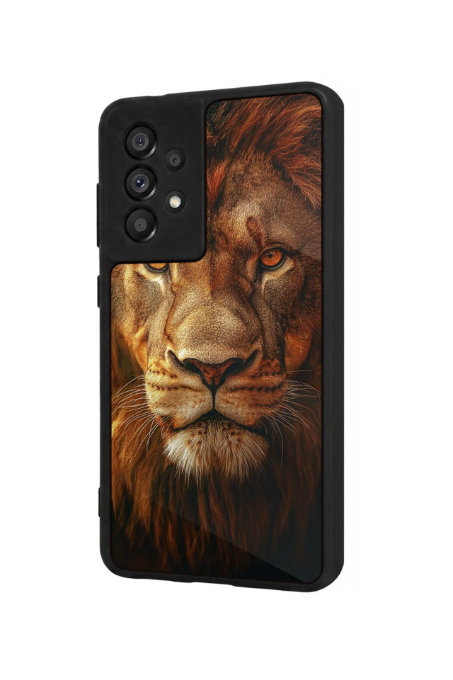 Samsung Galaxy A73 Uyumlu Aslan Tasarımlı Glossy Premium Kılıf