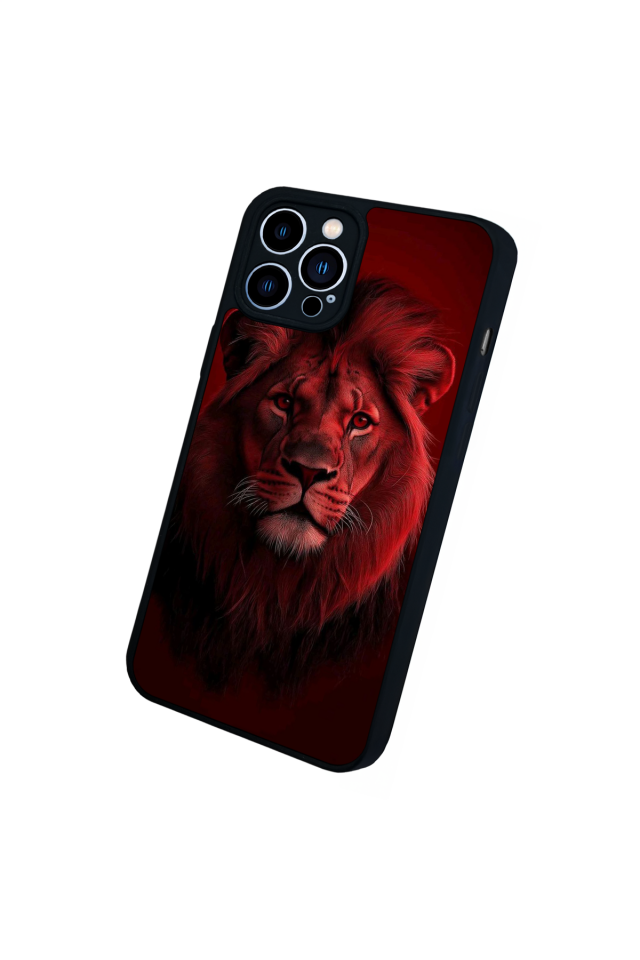 iPhone 13 Pro Max Uyumlu Aslan Tasarımlı Glossy Premium Kılıf
