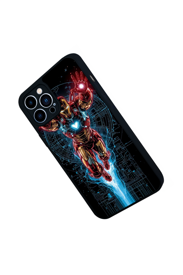 iPhone 12 Pro Max Uyumlu Iron Man ( Demir Adam ) Tasarımlı Glossy Premium Kılıf