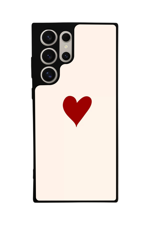 Samsung Galaxy S23 Ultra Uyumlu Kalp Love Tasarımlı Glossy Premium Kılıf