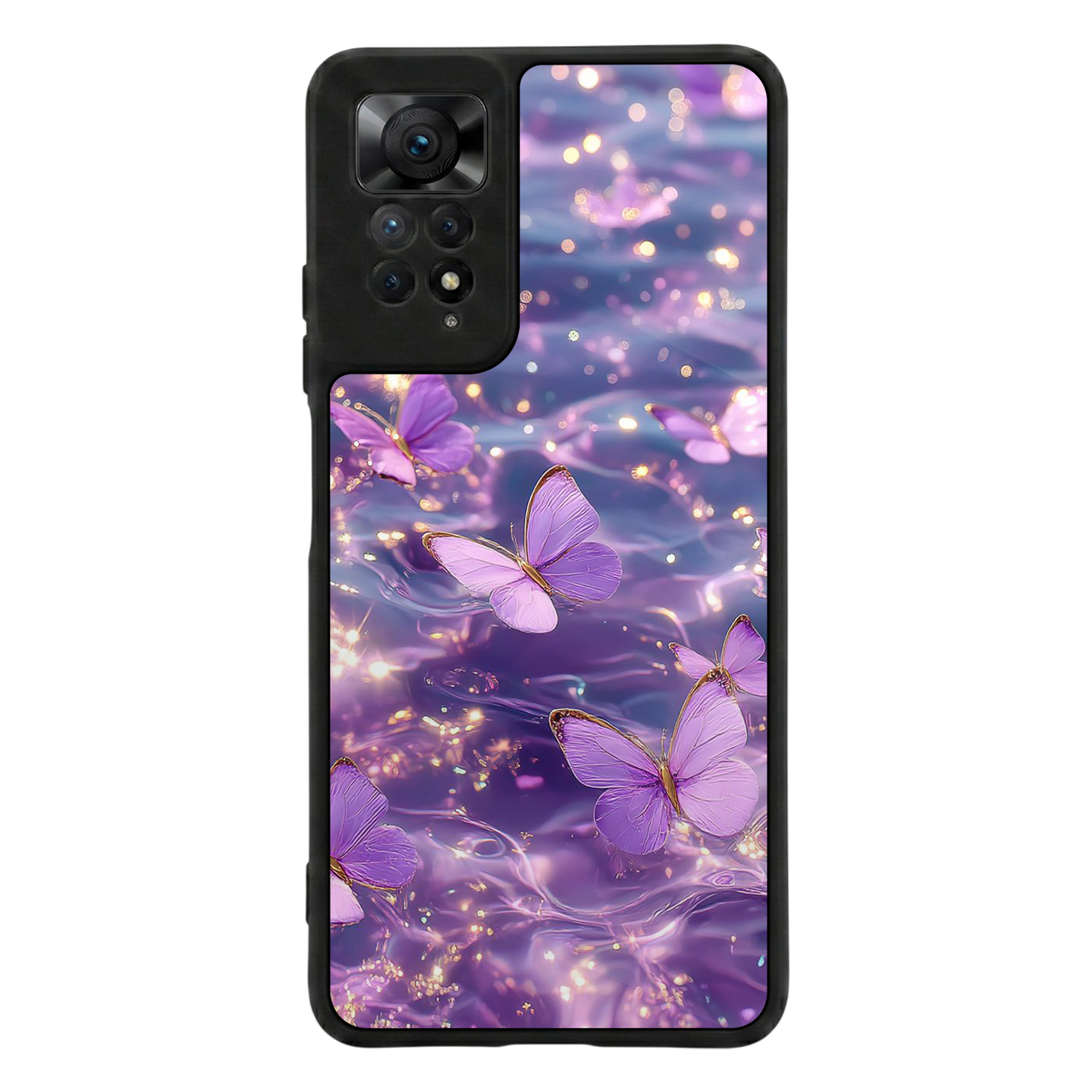 Xiaomi Redmi Note 12 Pro Uyumlu Kelebek Tasarımlı Glossy Premium Kılıf