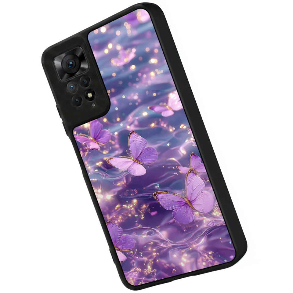 Xiaomi Redmi Note 12 Pro Uyumlu Kelebek Tasarımlı Glossy Premium Kılıf
