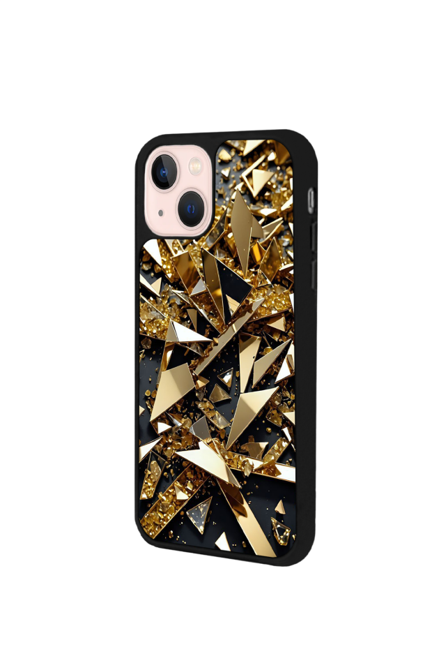 iPhone 13 Mini Uyumlu Mermer Marble Tasarımlı Glossy Premium Kılıf