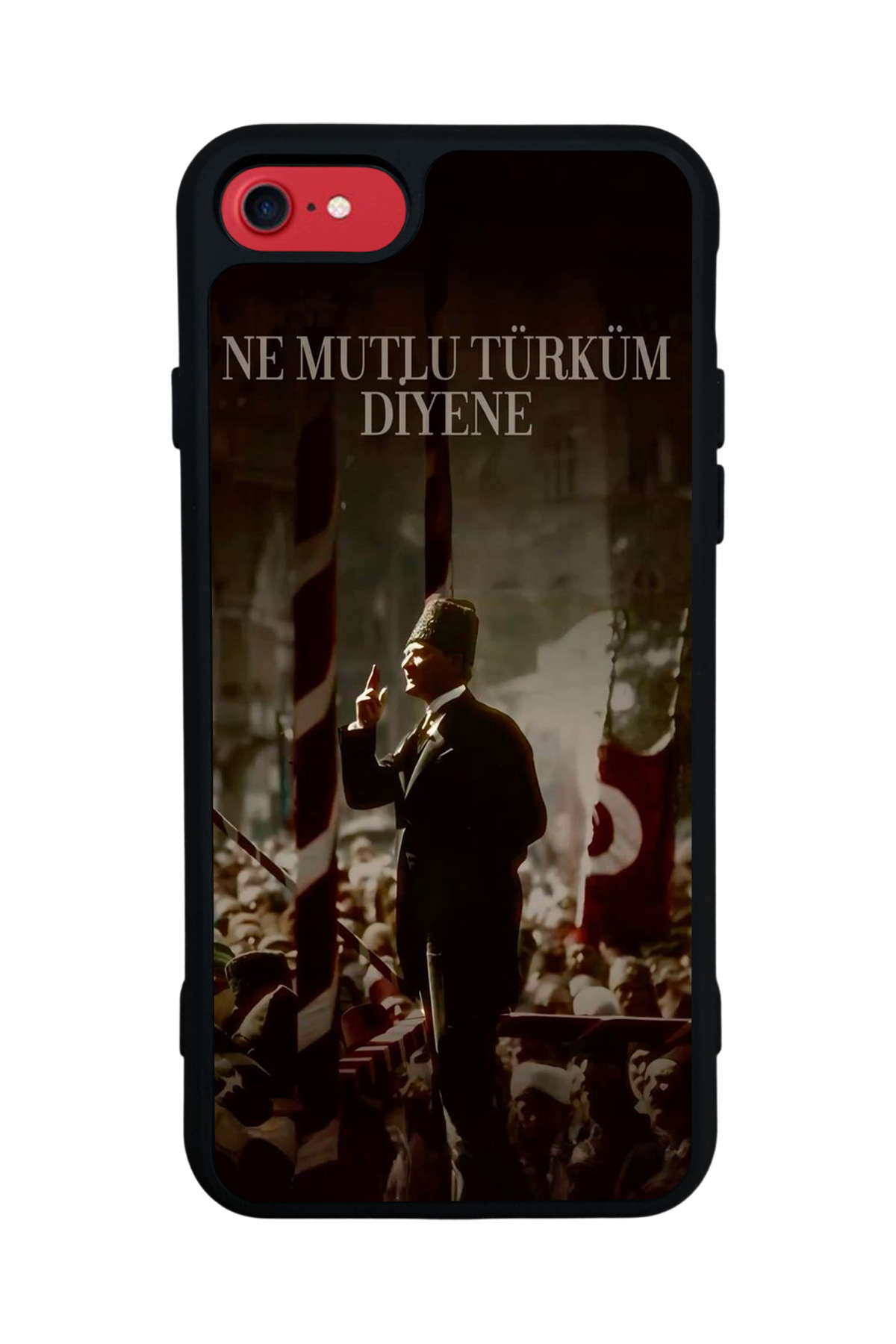 iPhone 8 Uyumlu Mustafa Kemal Ataturk Tasarımlı Glossy Premium Kılıf