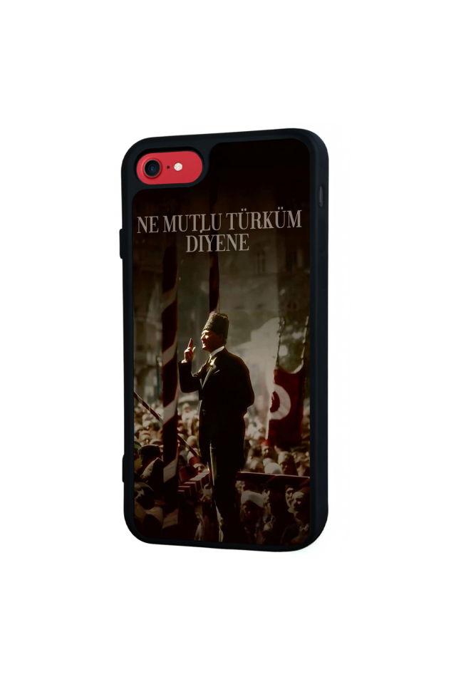 iPhone 8 Uyumlu Mustafa Kemal Ataturk Tasarımlı Glossy Premium Kılıf