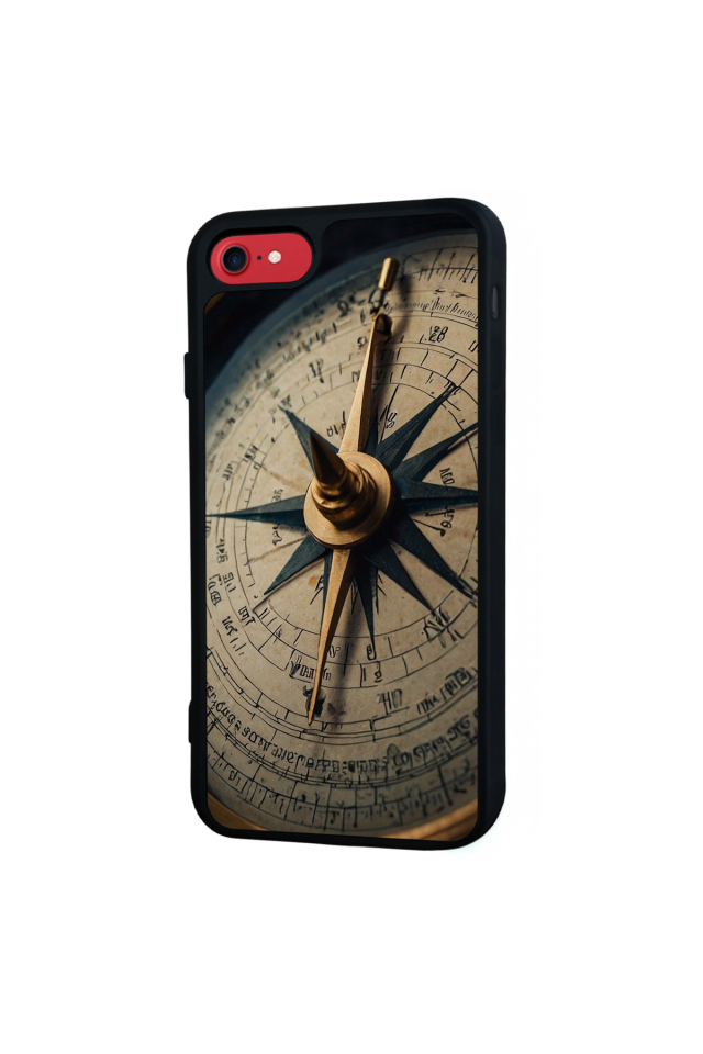 iPhone 7 Uyumlu Pusula Tasarımlı Glossy Premium Kılıf