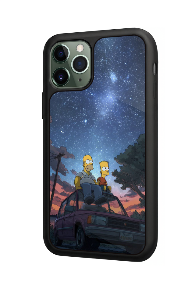 iPhone 11 Pro Max Uyumlu The Simpsons Tasarımlı Glossy Premium Kılıf