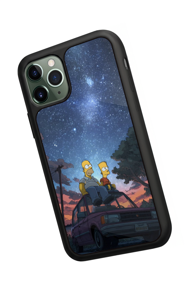iPhone 11 Pro Max Uyumlu The Simpsons Tasarımlı Glossy Premium Kılıf