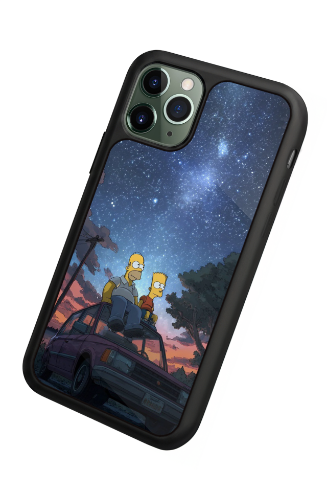 iPhone 11 Pro Max Uyumlu The Simpsons Tasarımlı Glossy Premium Kılıf
