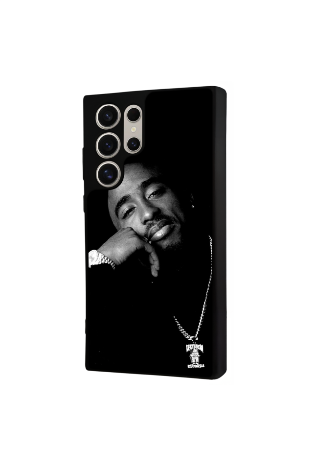 Samsung Galaxy S22 Ultra Uyumlu Tupac Tasarımlı Glossy Premium Kılıf