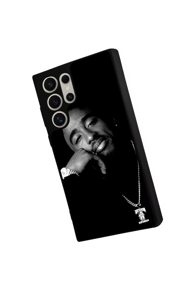 Samsung Galaxy S22 Ultra Uyumlu Tupac Tasarımlı Glossy Premium Kılıf
