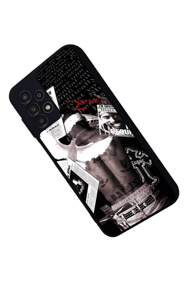 Samsung Galaxy A23 Uyumlu Tupac Tasarımlı Glossy Premium Kılıf
