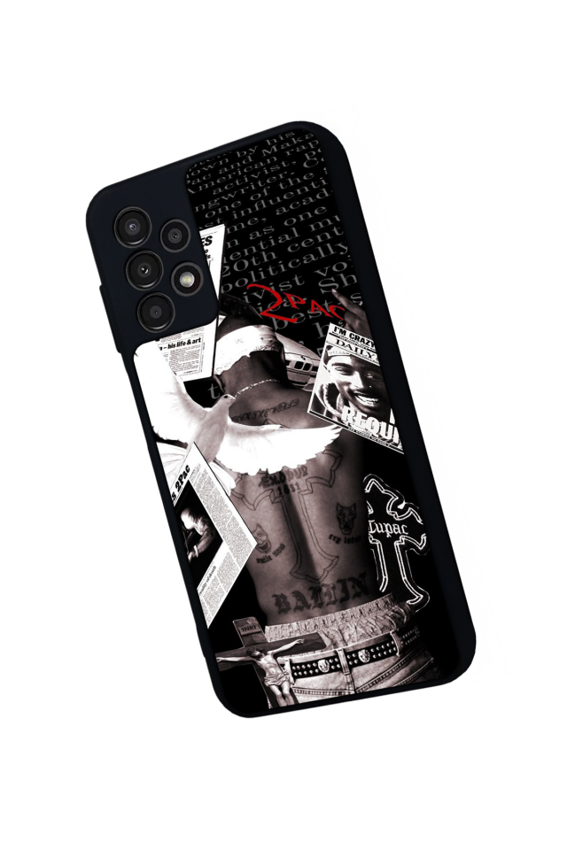 Samsung Galaxy A23 Uyumlu Tupac Tasarımlı Glossy Premium Kılıf