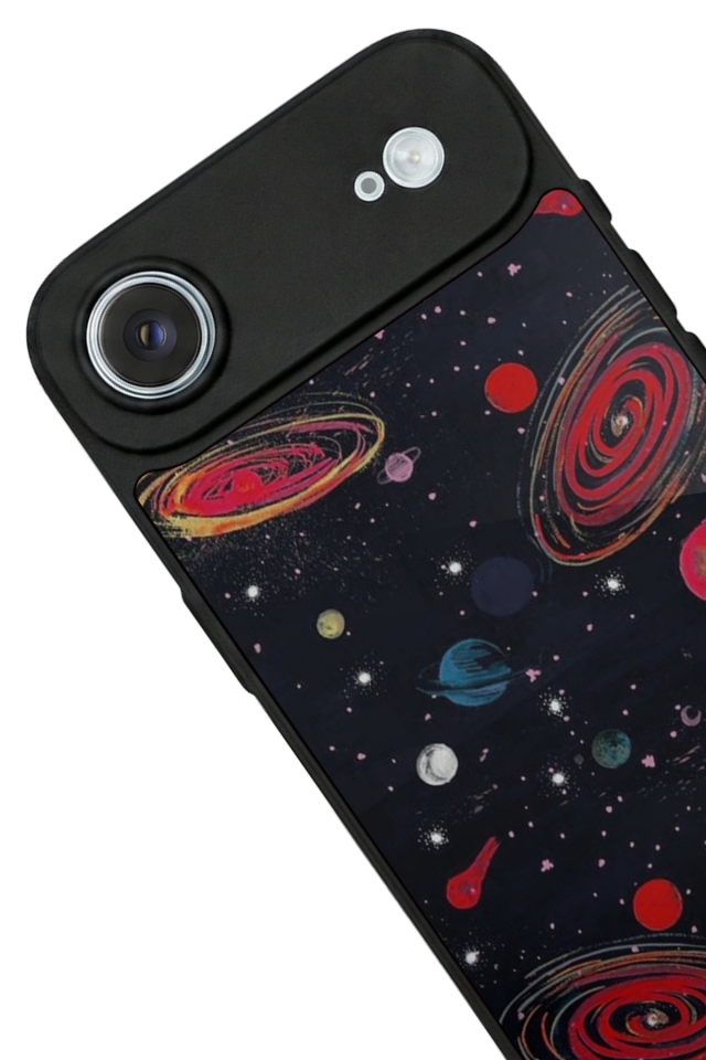 iPhone 17 Air Uyumlu Uzay Tasarımlı Glossy Premium Kılıf