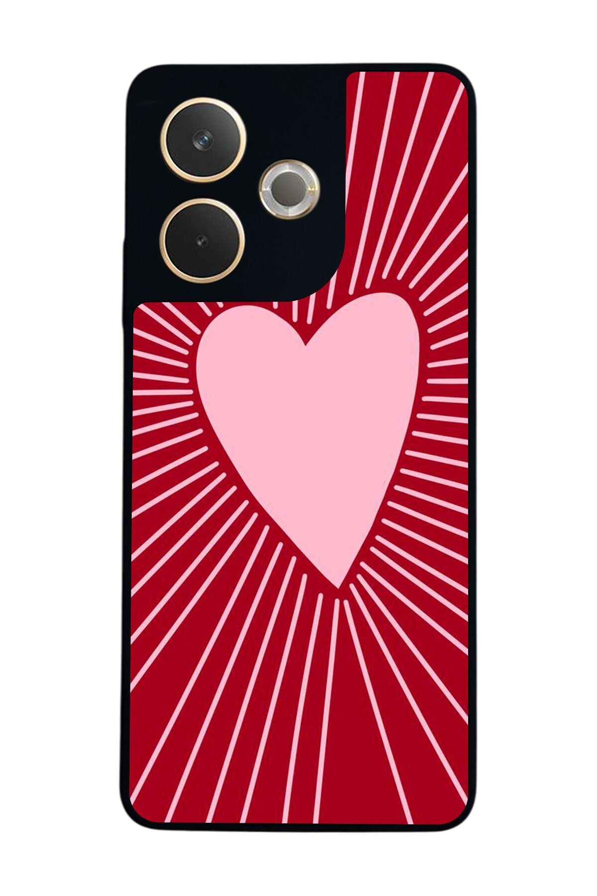 Oppo A5 Pro Uyumlu Kalp Love Tasarımlı Glossy Premium Kılıf