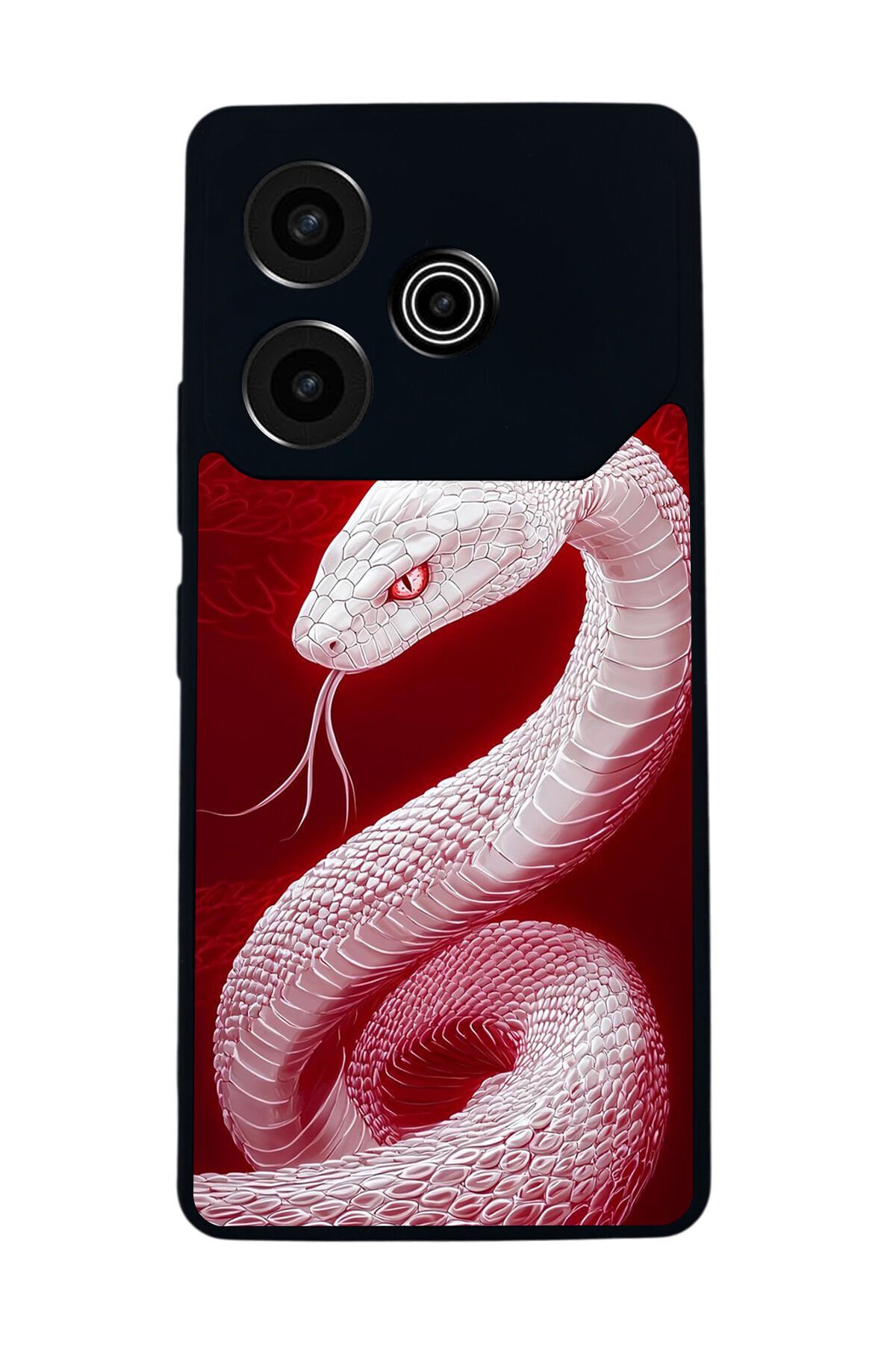 Tecno Pova 6 Uyumlu Yılan Tasarımlı Glossy Premium Kılıf