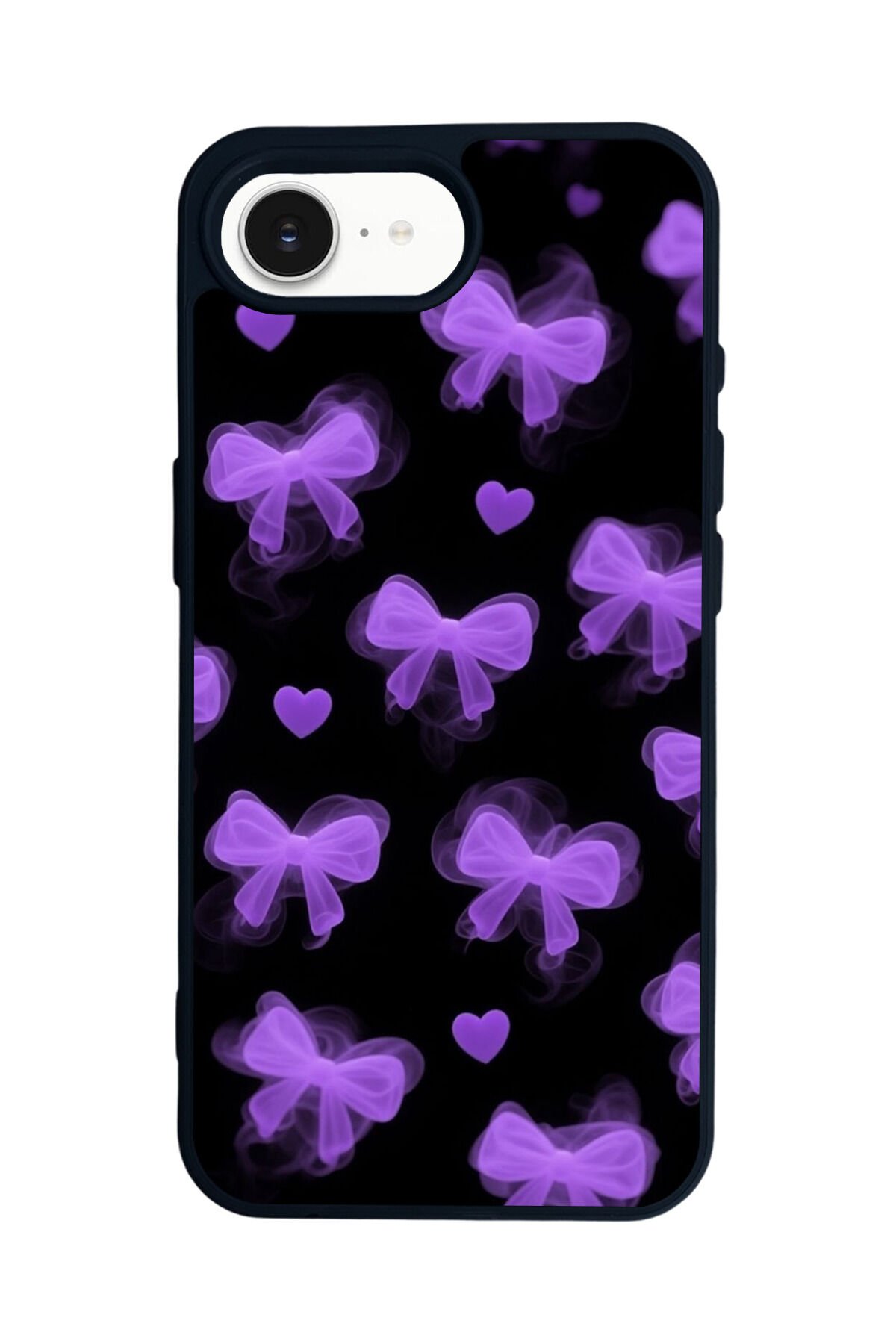 iPhone 16E Uyumlu Kurdele Tasarımlı Glossy Premium Kılıf