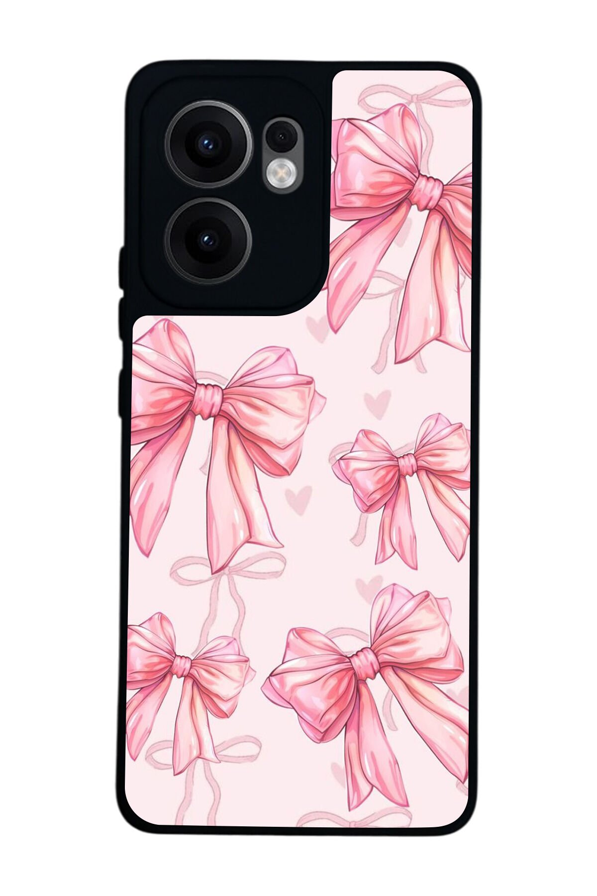 Oppo Reno 13F Uyumlu Kurdele Tasarımlı Glossy Premium Kılıf