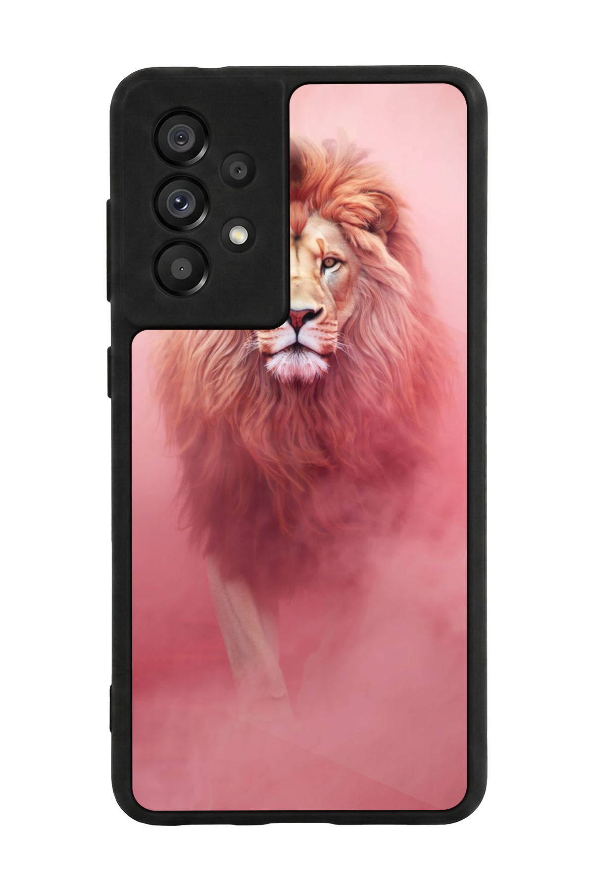Samsung Galaxy A73 Uyumlu Aslan Tasarımlı Glossy Premium Kılıf