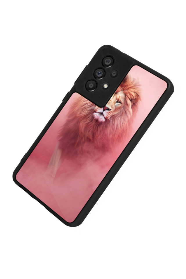 Samsung Galaxy A73 Uyumlu Aslan Tasarımlı Glossy Premium Kılıf